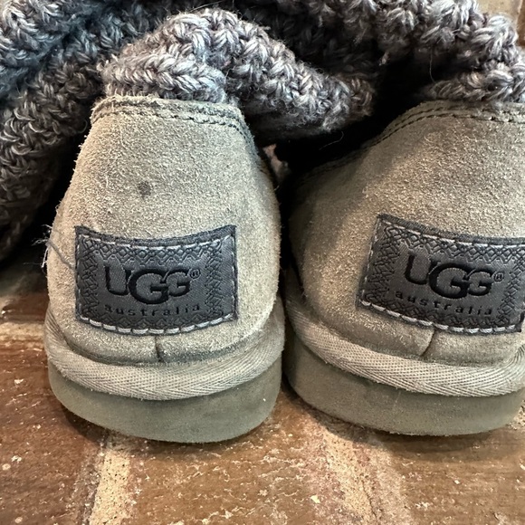 UGG Gray Tall Sweater Knit Boots see description for details sz 8 - Picture 5 of 6